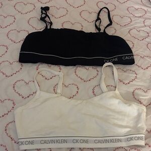 Calvin Klein CK One Black and White Bralette Duo